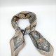 Small retro silk scarf in brown
