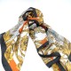 Orange Vintage Print Scarf