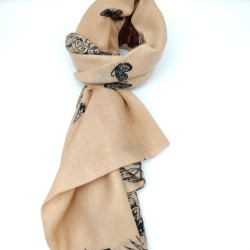 Brown butterfly bird scarf