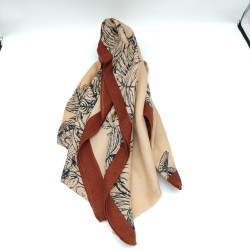 Brown butterfly bird scarf