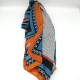 Burgundy color-block scarf